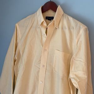 Lands' End Yellow Dress Shirt Size Small